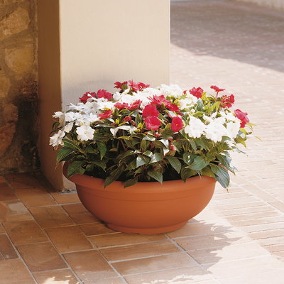 Euro 3 Plast Pflanzschale 'Olimpo', terra, ca. Ø 60 x H 23 cm