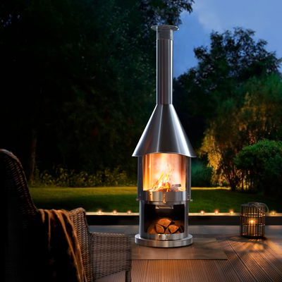 Buschbeck Edelstahlkamin 'Melbourne', grau, Höhe ca. 230 cm Buschbeck Edelstahlkamin 'Melbourne', grau, Höhe ca. 230 cm