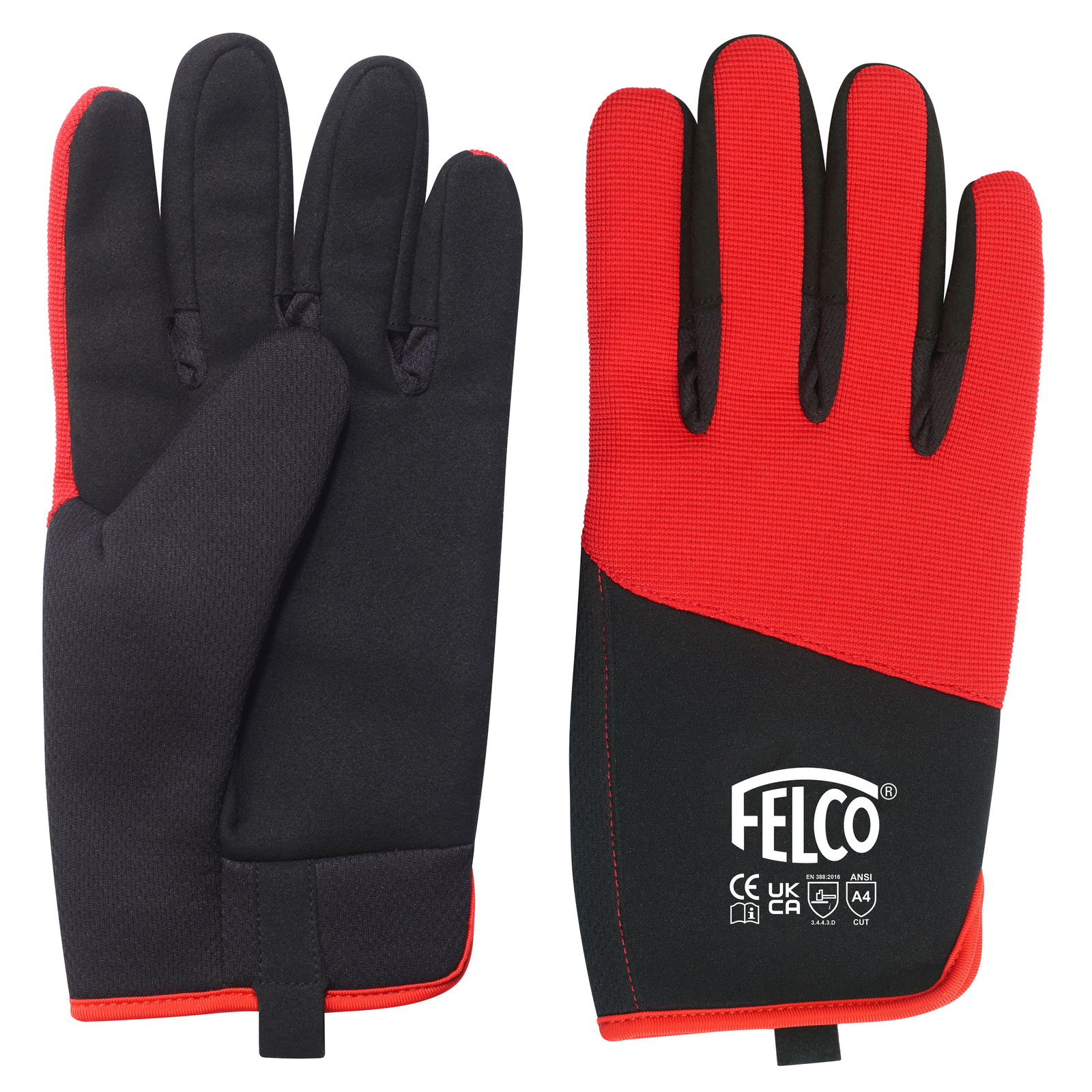Felco Arbeitshandschuh, rot/schwarz, Gr. XXL Felco Arbeitshandschuh, rot/schwarz, Gr. XXL
