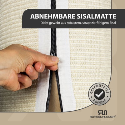 Rohrschneider Kratzbaum XXL Cord beige, 71 x 55 x 200 cm Rohrschneider Kratzbaum XXL Cord beige, 71 x 55 x 200 cm