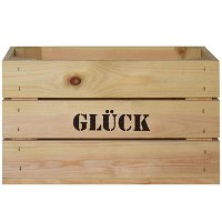 FSC®-Holzbox 'Glück', natur, Größe S