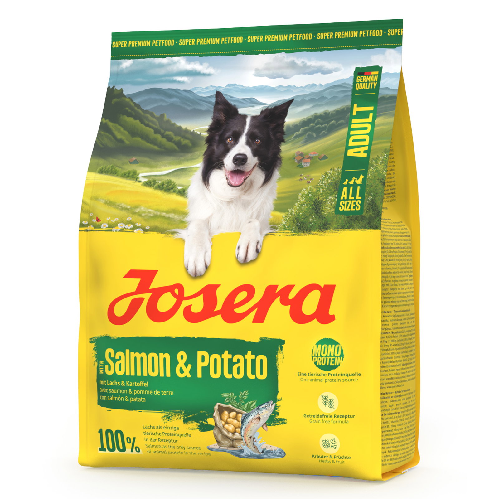 Josera Hundefutter Adult mit Lachs & Kartoffel, 900 g