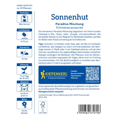 Kiepenkerl Saatgutmischung Sonnenhut 'Paradiso' Kiepenkerl Saatgutmischung Sonnenhut 'Paradiso'