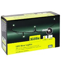 Kölle LED Lichterkette Rice Lights, 180 Lichter, warmweiß, 13,5 m, schwarzes Kabel