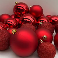 Kugelmix, 26er-Set, weihnachtsrot, ca. Ø 6, 8 & 10 cm Kugelmix, 26er-Set, weihnachtsrot, ca. Ø 6, 8 & 10 cm