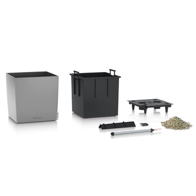 Lechuza 'Cube 50', silber, ca. 49 x 49 x H 49,5 cm