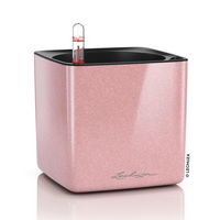 Lechuza® 'Cube Glossy Kiss 14', cashmere cream gloss glitter, 14 x 14 x 13,5 cm