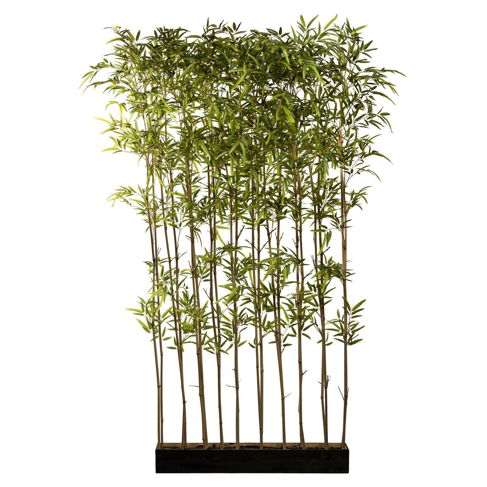 Raumteiler, Bambus, 20 Naturstämme, ca. 4.320 Kunstblätter, Höhe ca. 200 cm