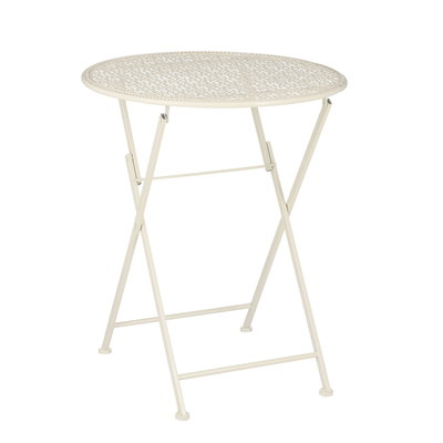 Klapptisch 'Neta', creme, ca. Ø60 x H70 cm