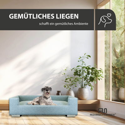 Silvio Design Hundesofa 'Kalle', türkis, ca. 57 x 90 cm