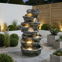 Gartenbrunnen inkl. Pumpe & Licht, Echtholzoptik, 78 x 78 x 147 cm Gartenbrunnen inkl. Pumpe & Licht, Echtholzoptik, 78 x 78 x 147 cm