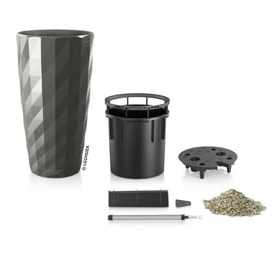 Lechuza 'Diamante Premium 40', anthrazit, ca. Ø 40 x H 75 cm