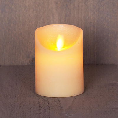 LED Echtwachskerze 'Magic Flame', creme, Ø 7,5 x H 10 cm LED Echtwachskerze 'Magic Flame', creme, Ø 7,5 x H 10 cm