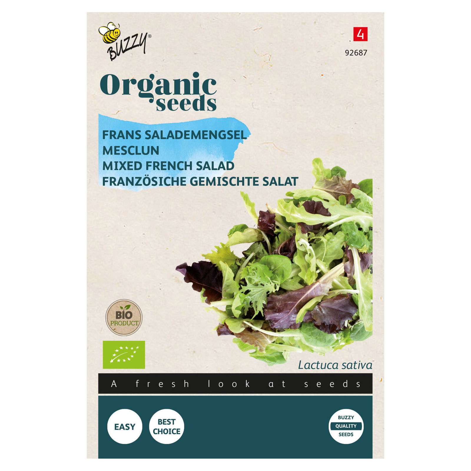 Gemüsesamen, Französische Salatmischung, grün, 1 g