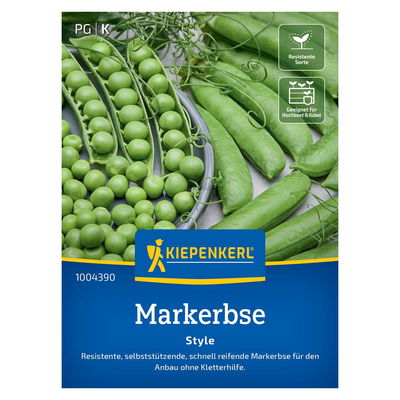 Markerbse 'Style', grün, Saatband für 6-8 Meter Markerbse 'Style', grün, Saatband für 6-8 Meter