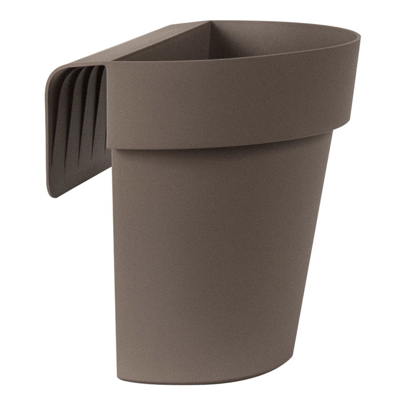 Euro 3 Plast Balkon-Hängetopf, taupe, ca. 25 x 20 x H 23 cm