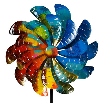 Windrad am Stab, bunt, Höhe ca. 180 cm Windrad am Stab, bunt, Höhe ca. 180 cm
