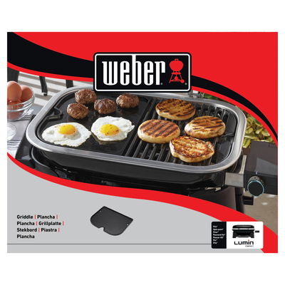 Grillplatte für Weber Lumin Compact, schwarz, Gusseisen Grillplatte für Weber Lumin Compact, schwarz, Gusseisen