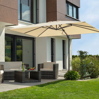 Sonnenschirm 'Rhodos Twist', 350 x 260 cm, natur Sonnenschirm 'Rhodos Twist', 350 x 260 cm, natur