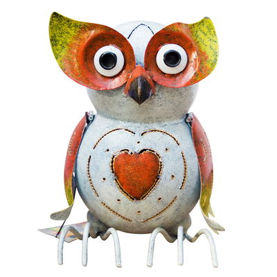 Kölle Eule, weiss-rot-grün, 32 x 16 x 33 cm, handgefertigt, langlebig Kölle Eule, weiss-rot-grün, 32 x 16 x 33 cm, handgefertigt, langlebig