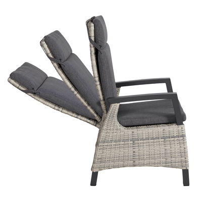 Kölle Sessel 'Bremen', verstellbare Rückenlehne, Alu, Kunstrattan, 109 x 72 cm