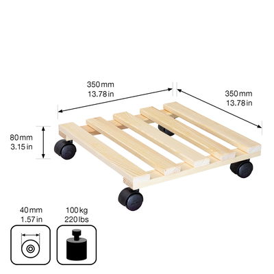 Wagner Pflanzenroller 'Paletti', natur, ca. 35 x 35 cm Wagner Pflanzenroller 'Paletti', natur, ca. 35 x 35 cm