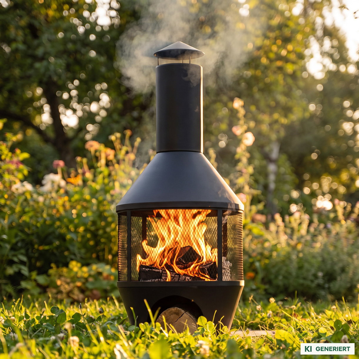 Buschbeck Kamin 'Mata' inkl. Feuerrost & Funkenschutzgitter