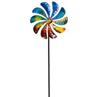 Windrad auf Stab, bunt, Höhe ca. 160 cm