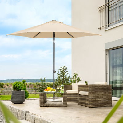 Mittelstockschirm 'Sevilla', Ø ca. 270 cm, natur