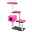 Silvio Design Katzen-Stufenboy Cosy anthrazit, Kissen pink, ca. 36x80x126 cm