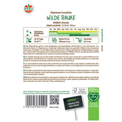 Sperli's Rucola, Wilde Rauke, nussiger Geschmack Sperli's Rucola, Wilde Rauke, nussiger Geschmack