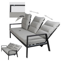 Kölle Loungesofa 'Kreta' inkl. Auflagen, 3-Sitzer, grau