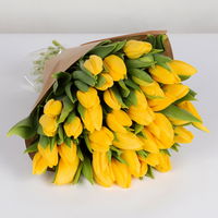 Blumenbund mit Tulpen, 50er-Bund, gelb, inkl. gratis Grußkarte