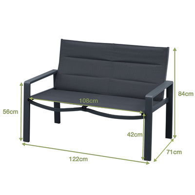 Loungegruppe 'Han', 4tlg., grau Loungegruppe 'Han', 4tlg., grau