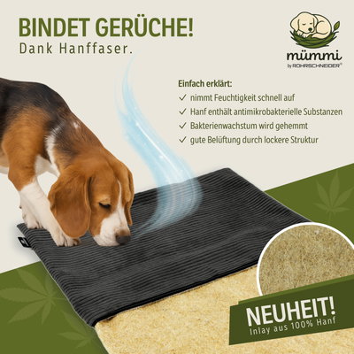Mümmi by Rohrschneider Hundematte Cord, dunkelgrau, ca. 44 x 50 x 2 cm Mümmi by Rohrschneider Hundematte Cord, dunkelgrau, ca. 44 x 50 x 2 cm