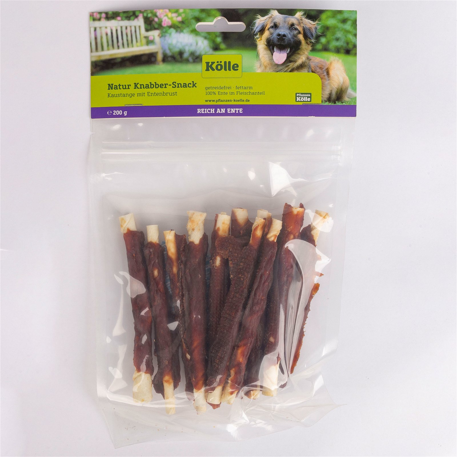 Natur Knabber-Snack für Hunde, Kaustange mit Entenbrust, 200 g