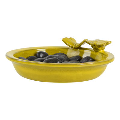 Insektentränke, gelb, Terrakotta, ca. 27 x 27 x 8 cm