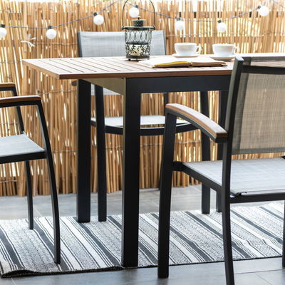 Ausziehtisch 'Kingsbury', schwarz/braun, 75/126 x 70 cm Ausziehtisch 'Kingsbury', schwarz/braun, 75/126 x 70 cm