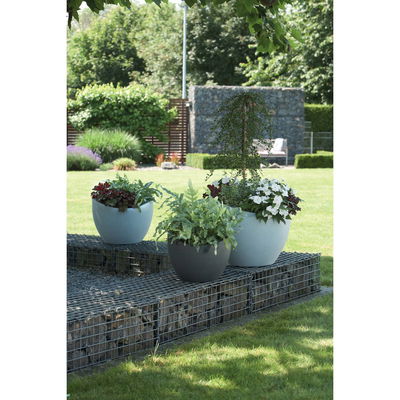 Scheurich Pflanzgefäß 'Wave Globe', schwarz granit, ca. Ø 30 x H 22 cm