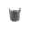 Kölle Pflanzkorb Mila, grau, D 31 x H 28 cm