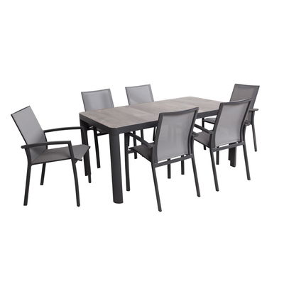 Kölle Alu-Textilen Stapelsessel 'Iris', grau Kölle Alu-Textilen Stapelsessel 'Iris', grau