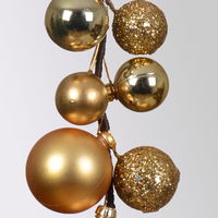 Kugelgirlande, gold, Kunststoff, Länge ca. 180 cm Kugelgirlande, gold, Kunststoff, Länge ca. 180 cm