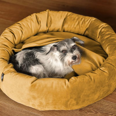 Kuschelinsel 'Lajos M', gelb, Ø 68 cm Kuschelinsel 'Lajos M', gelb, Ø 68 cm
