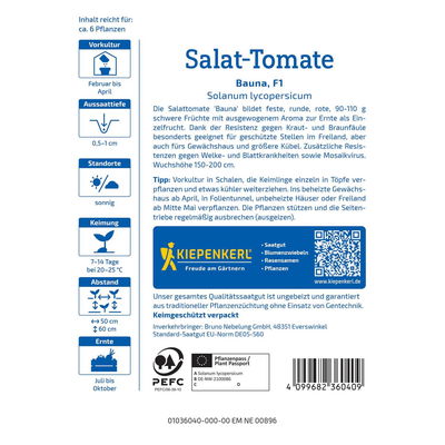 Kiepenkerl Saatgut Salattomate 'Bauna®', rot