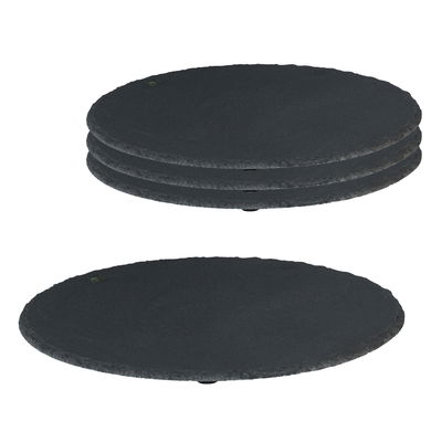 Schiefer-Dekoplatte, 4er-Set, Anthrazit, 30 x 0,5 cm