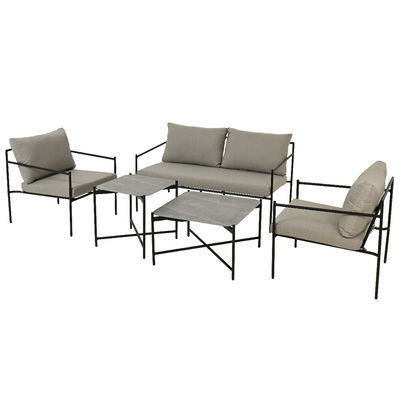 Loungegruppe 'Sofia II', 5tlg., schwarz Loungegruppe 'Sofia II', 5tlg., schwarz