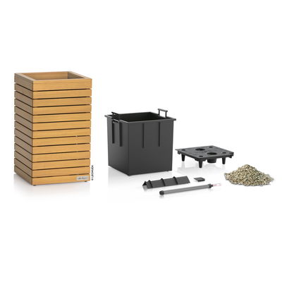 Lechuza Pflanzgefäß 'Palo Natural Wood 35', ca. 35 x 35 x H 59 cm