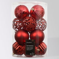 Christbaumkugelnkugelmix, 16er-Set, weihnachtsrot, ca. Ø 8 cm Christbaumkugelnkugelmix, 16er-Set, weihnachtsrot, ca. Ø 8 cm