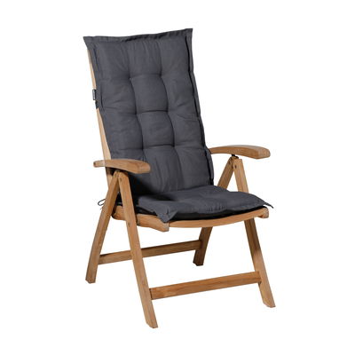 Hochlehnerauflage 'Panama', grau, ca. 123 x 50 cm Hochlehnerauflage 'Panama', grau, ca. 123 x 50 cm