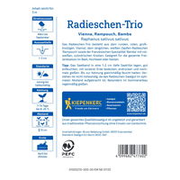 Kiepenkerl Saatband-Trio Radieschen 'Vienna', 'Bamba' & 'Rampouch'